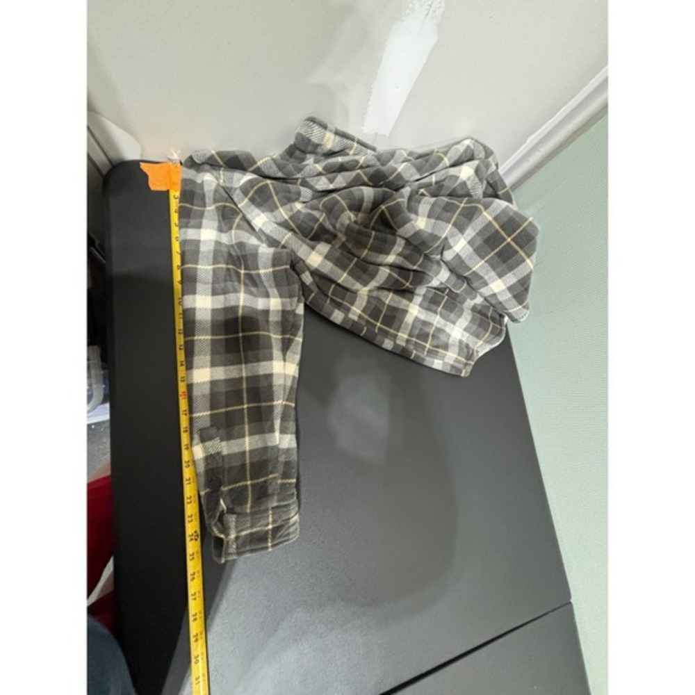 Freedom Foundry Sherpa Lined Flannel Shirt Jacket Gray Plaid Men's - Picture 10 of 10